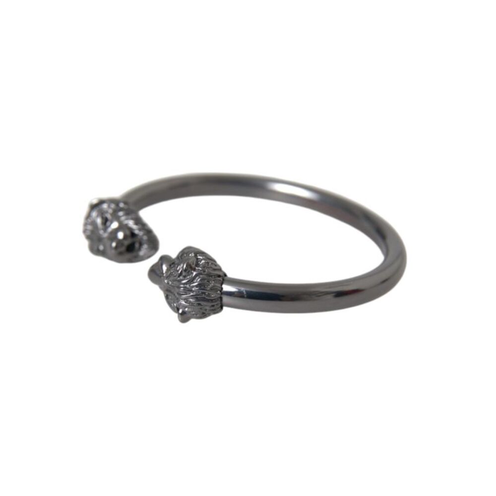 Nialaya Black Rhodium Lion Bangle Bracelet Women's Women